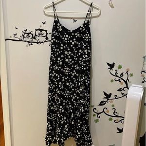 Floral black long dress